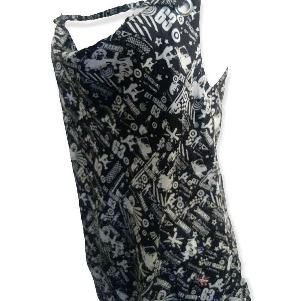 Ben Sherman vintage Get Trashed Rock icons Black Silk Tank Top Size M